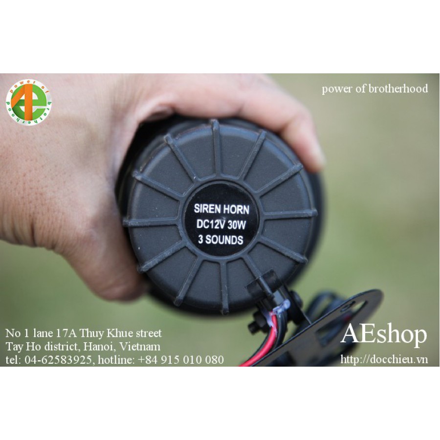 còi xin đường 3 âm công suất lớn cho motor xe máy