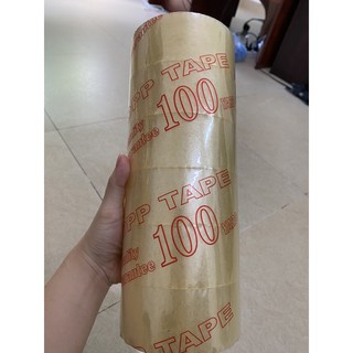 Combo 6 cuộn băng keo trong đục 100 yard, trọng lượng 1.2kg