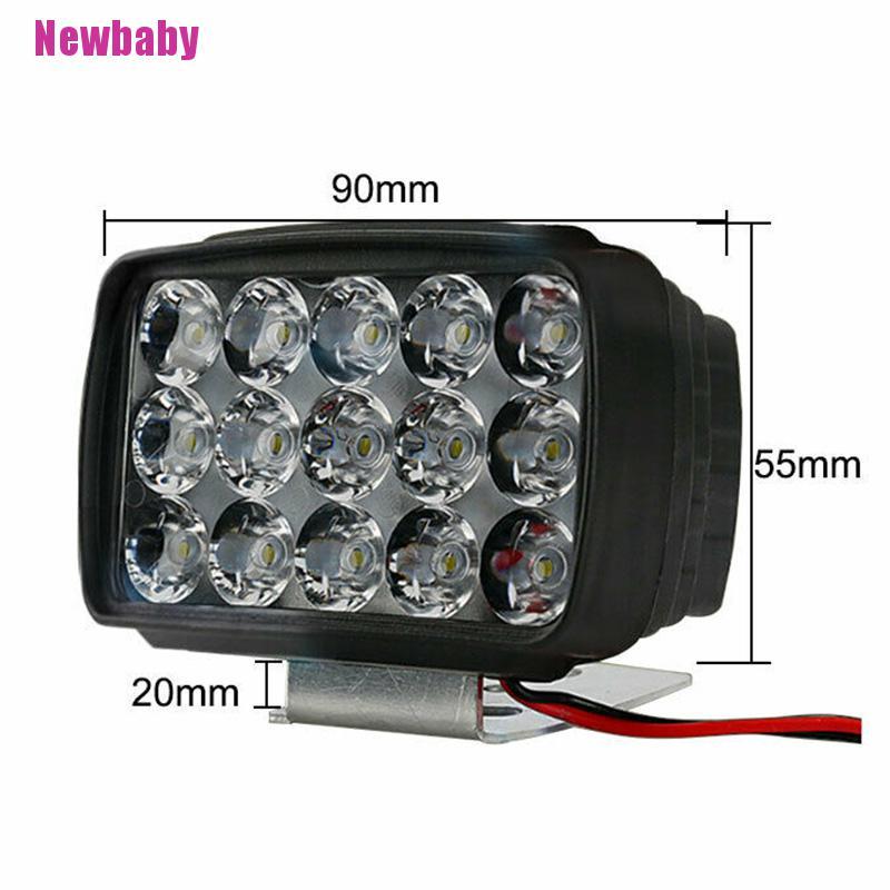 Đèn Pha 15 Bóng LED 1000LM Dành Cho Xe Mô Tô ATV UTV Scooter
