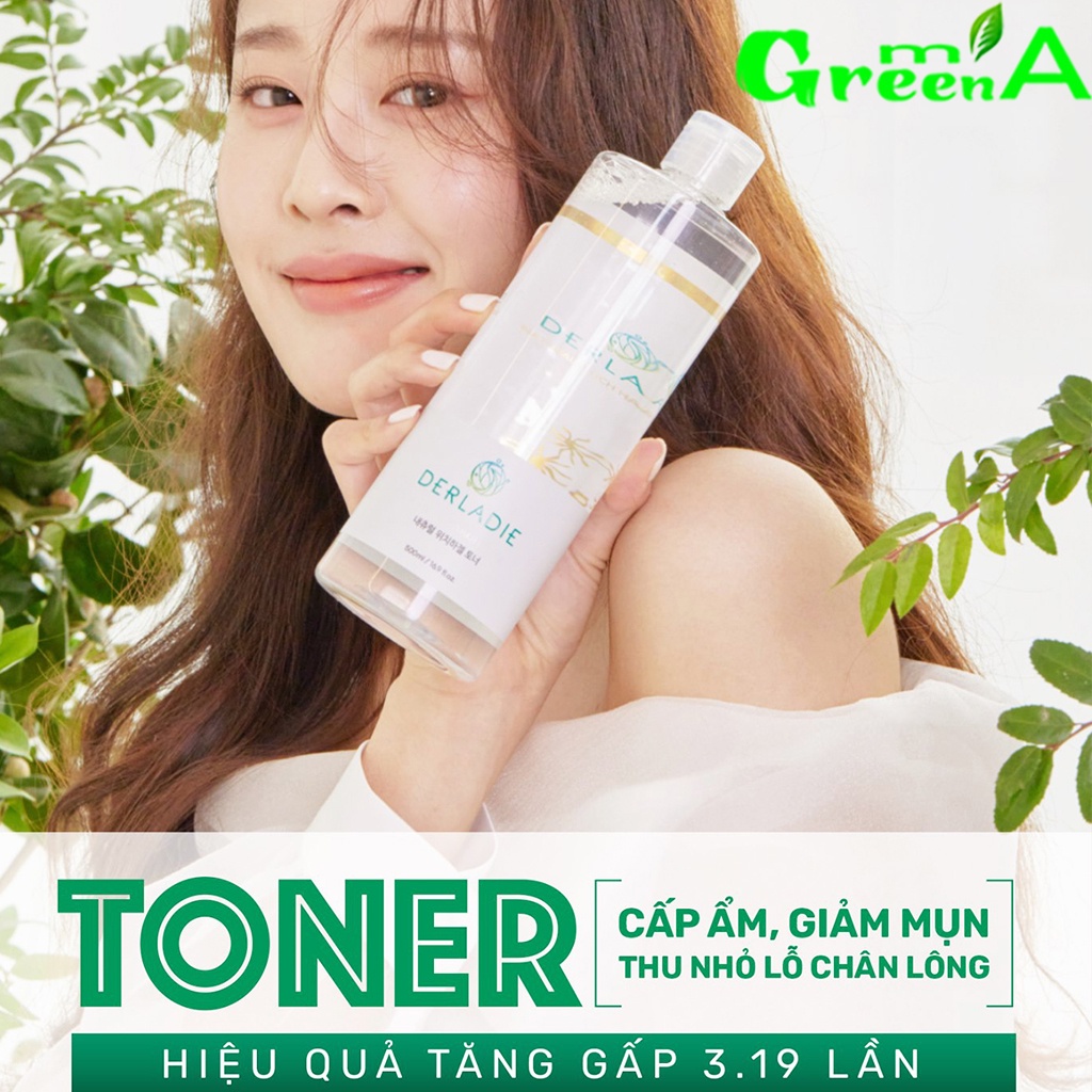 Derladie Toner Nước Hoa Hồng Cây Phỉ, Lavender, Rose Thích Hợp Mọi Loại Da