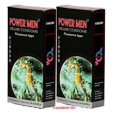 Bao Cao Su POWER MEN Gân Gai Kéo Dài Thời Gian - hộp 12 bao - Chính hãng