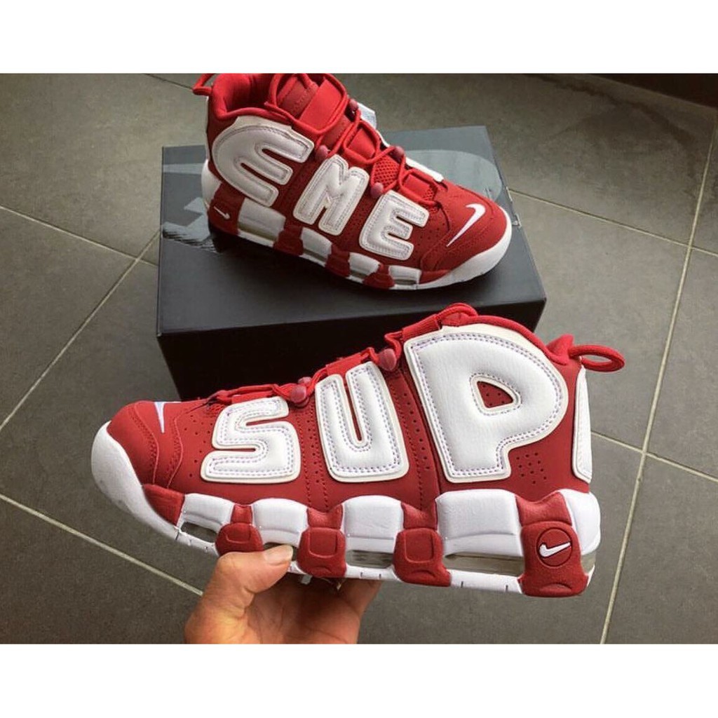 Giày Sneaker Nam Nữ Uptempo Supreme Đỏ (fullbox)