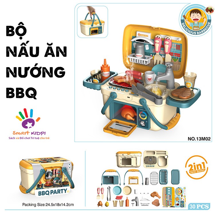 [HÀNG LOẠI 1] Giỏ xách nấu ăn, trang điểm, BBQ, bác sỹ đồ chơi cho bé