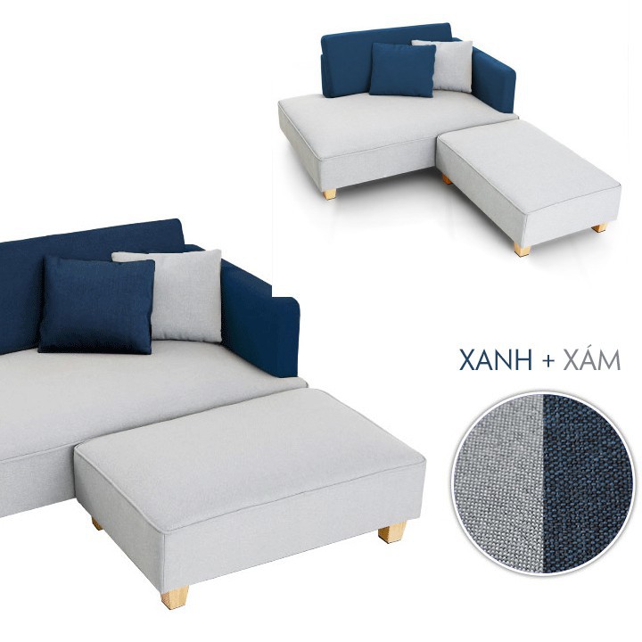 Ghế sofa phòng khách chữ L, Sofa dài phong cách Nhật Bản có thể thay đổi 4 kiểu dáng