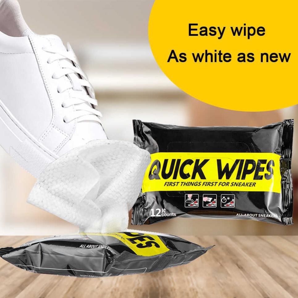 ( Xả Kho) Khăn lau giày QUICK WIPES  - Khăn giấy ướt đa năng làm sạch vết bẩn trên giày