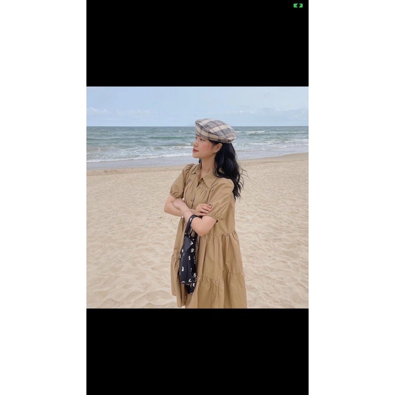 ( HÀNG QCCC) Váy BABYDOLL 3 Tầng , Cổ Sơ Mi , Tay Bồng Siêu xinh | BigBuy360 - bigbuy360.vn