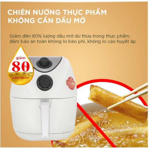 Nồi chiên không dầu 4.6L MAGIC KOREA NEW 2020 - chiên nướng làm bánh..chống dính công suất 1400W bảo hành 12 tháng