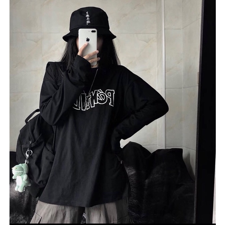 Áo 3D chữ PE in ngực tay dài TT11