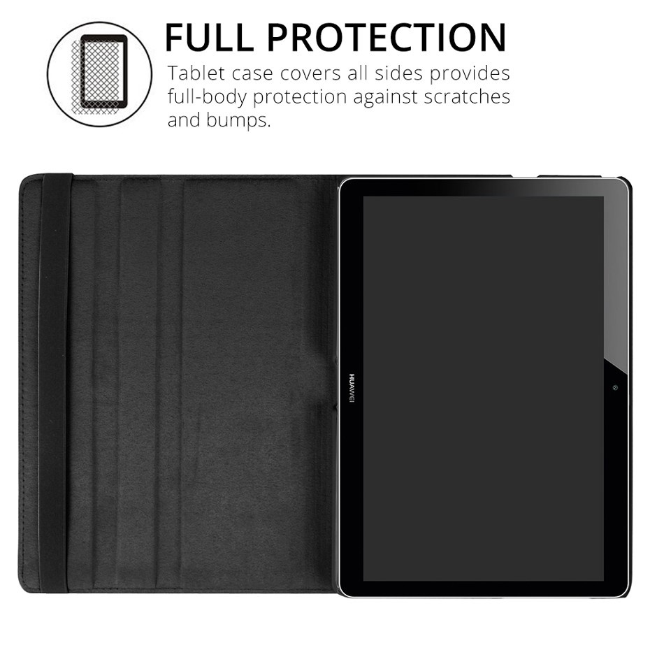 Bao da PU máy tính bảng từ tính xoay được 360 độ thông minh cho Huawei MediaPad T3 10