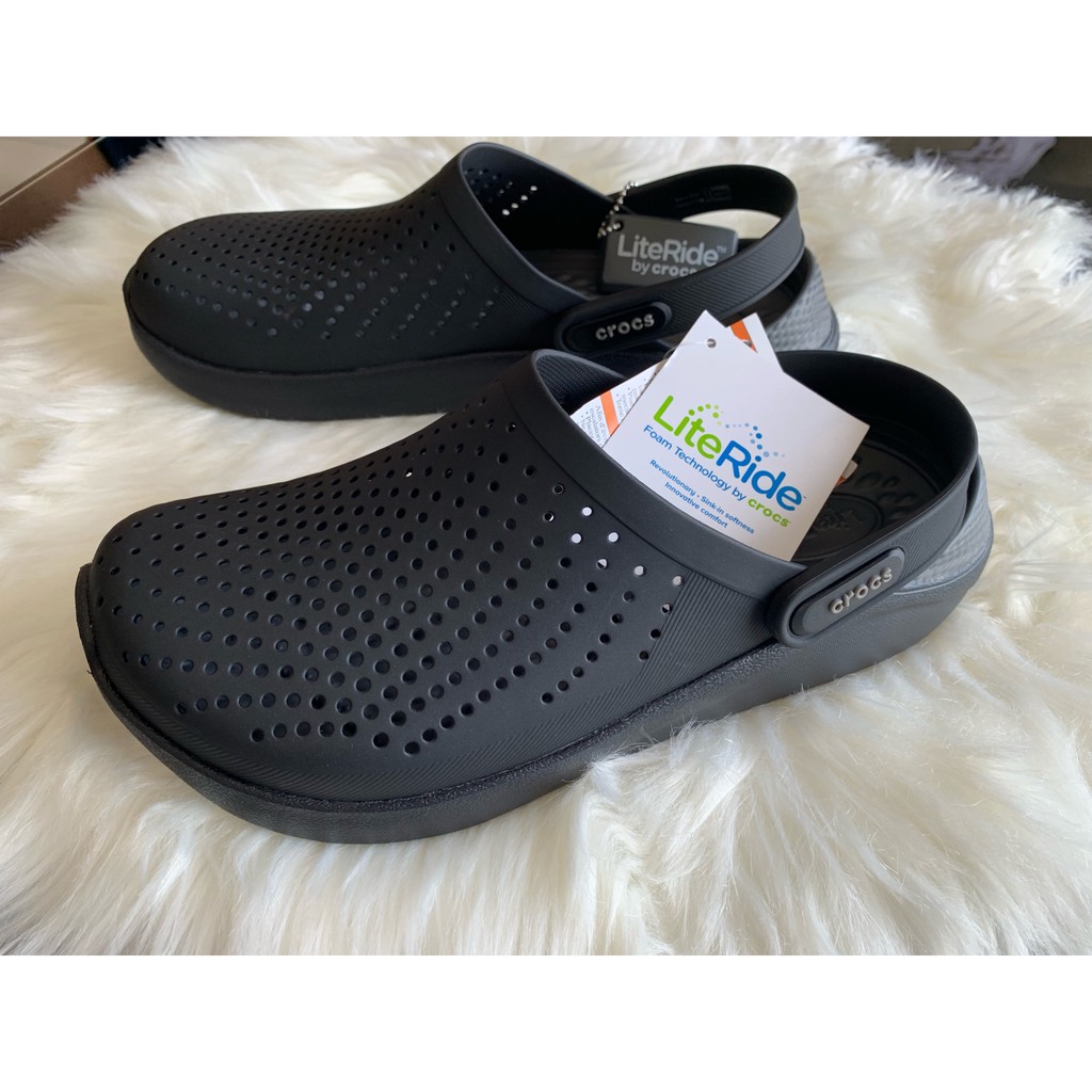 GIÀY CROCS LiteRide™ Clog (Color: Black/Slate Grey)