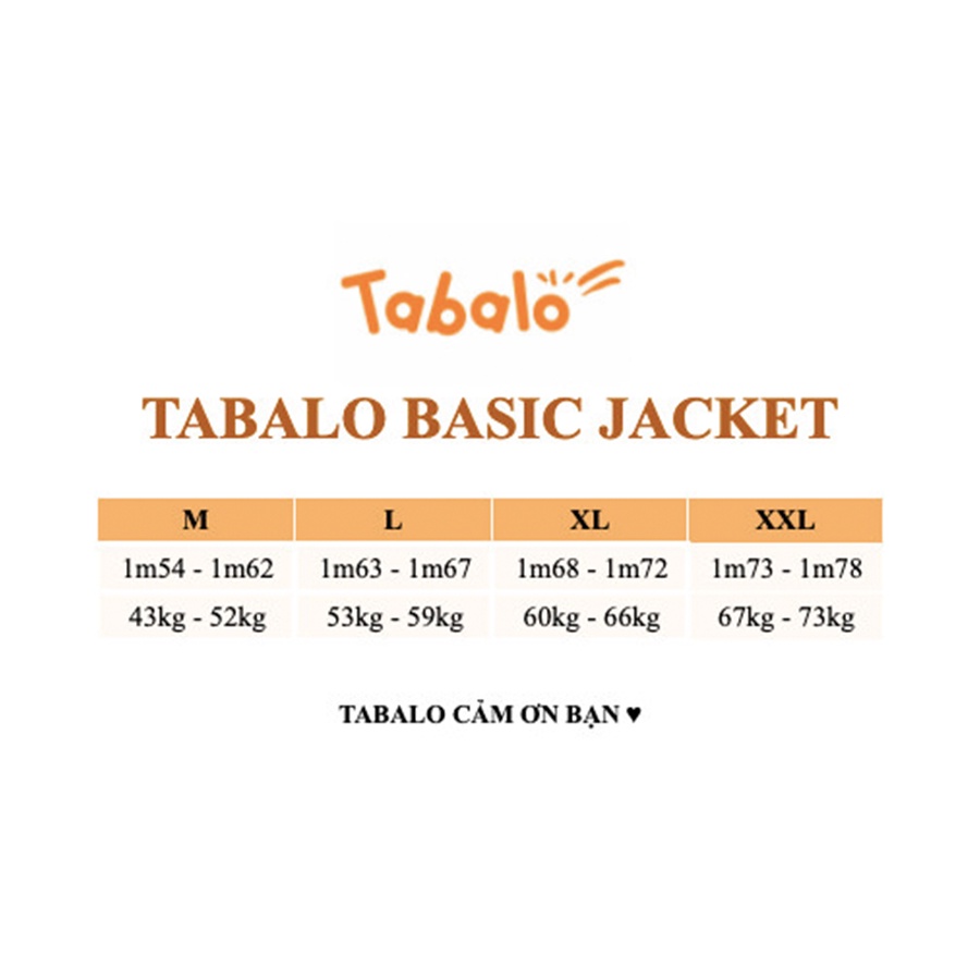 Áo Khoác Dã Ngoại Tabalo Basic - Chống Nước, Cản Bụi, Cản Gió