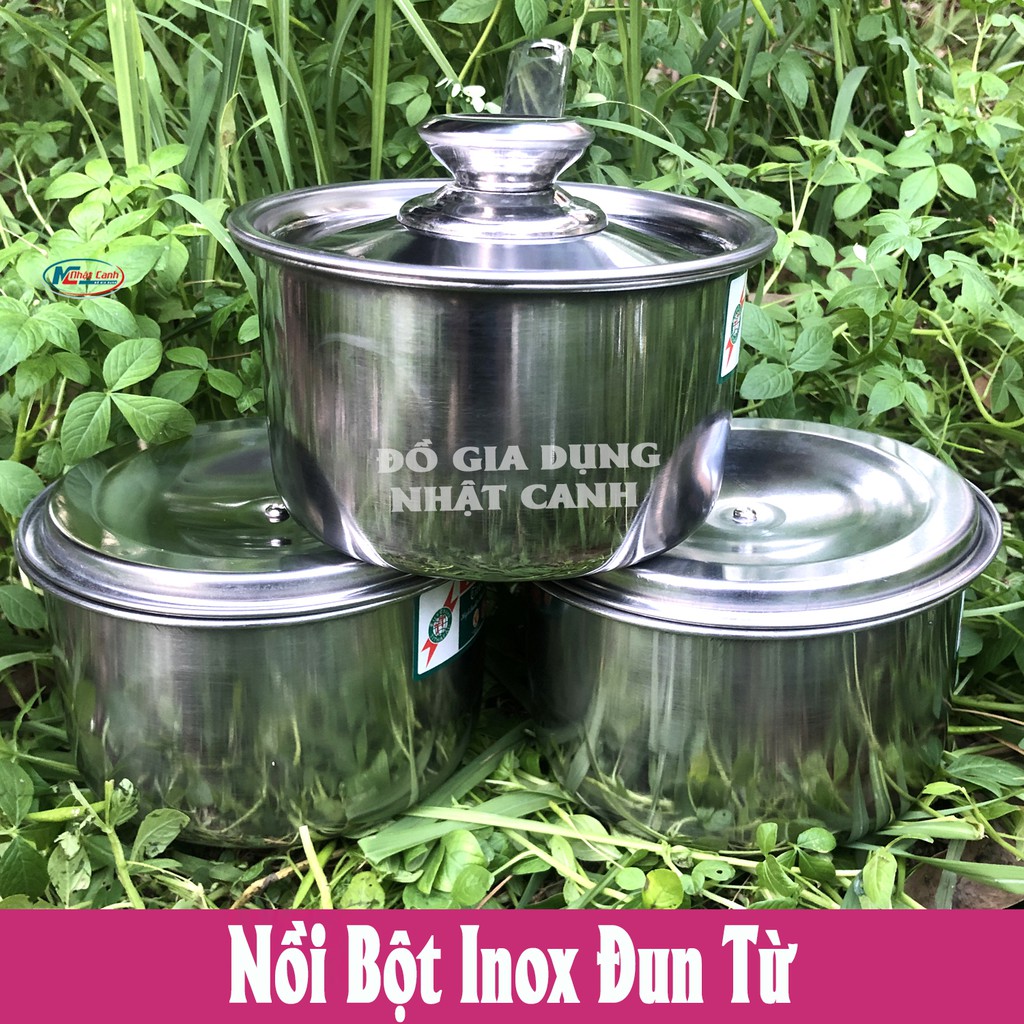 Nồi nấu bột inox đun từ nấu cháo cho bé tập ăn dặm