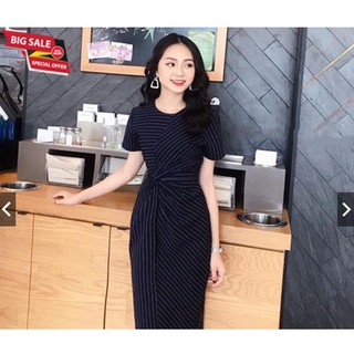 ĐẦM SỌC XOẮN EO NANA