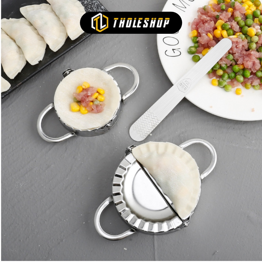 Dụng cụ làm bánh há cảo, bánh xếp INOX 304 khuôn lớn 14.5x9.5cm - Khuôn làm sủi cảo cao cấp inox 304 chống gỉ 1006