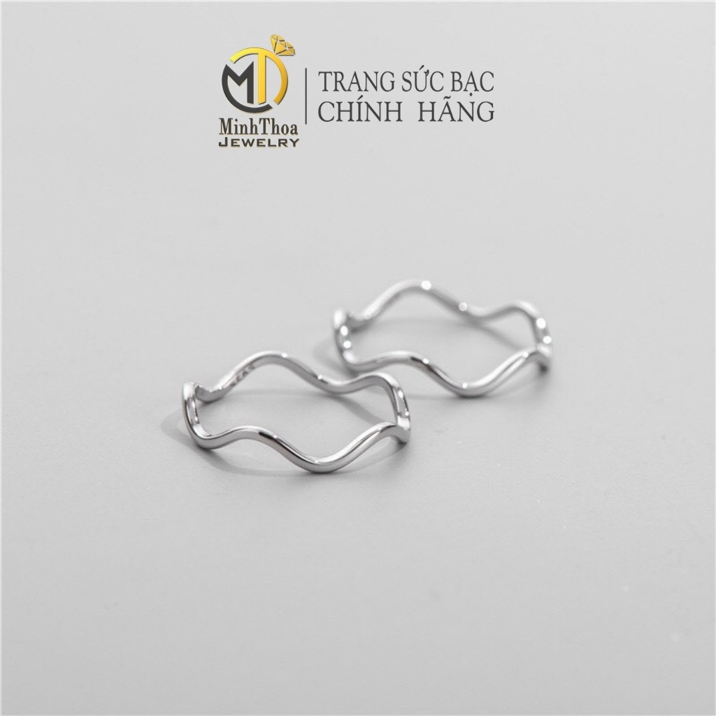 Nhẫn bạc nữ trơn đơn giản, cá tính, trang sức bạc phong cách Hàn Quốc Minh Thoa JEWELRY