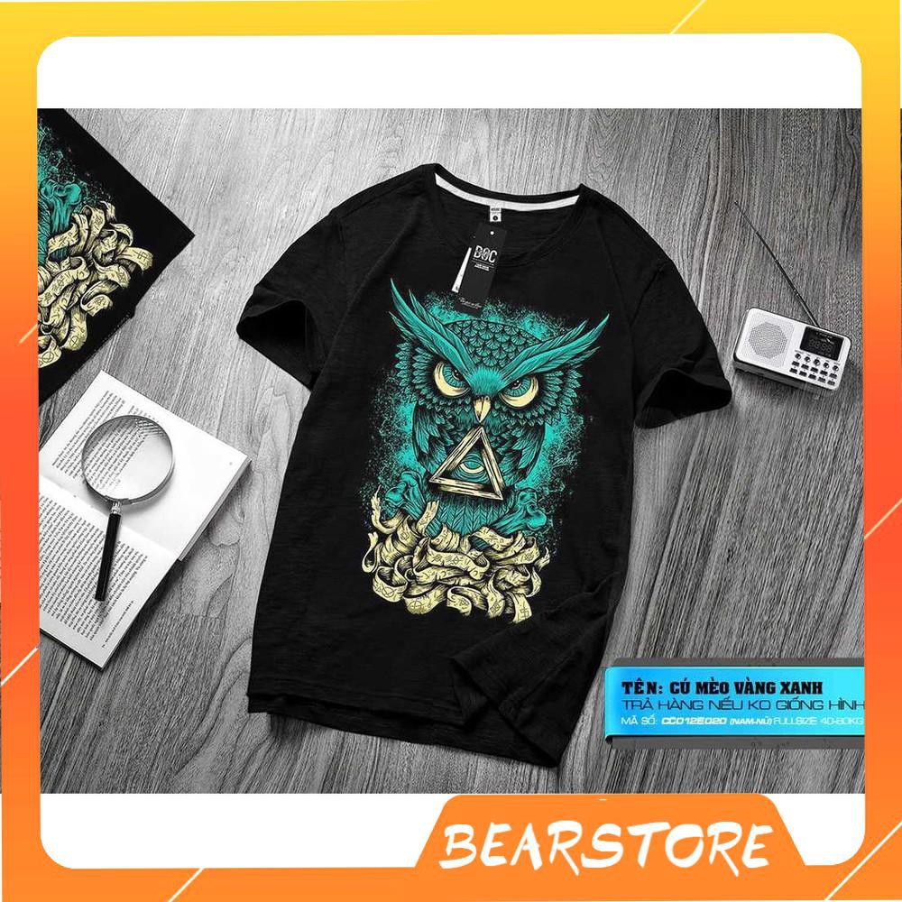 Áo Thun Nam Owl Hình Cú Mèo Mẫu Số 2 - BIG Shop