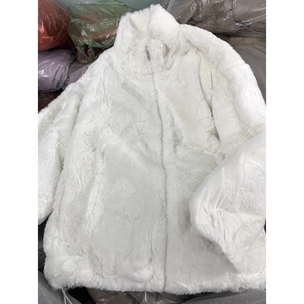 [sẵn ]Áo khoác lông thỏ mịn dáng dài unisex 3 lớp tay bo | BigBuy360 - bigbuy360.vn