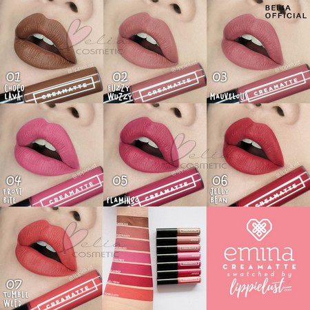 (hàng Mới Về) Son Kem Lì Emina Không Làm Khô Môi 1-19 Mate