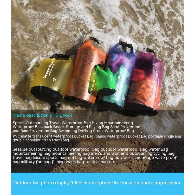 Túi Đựng Đồ Bơi Thể Thao Bằng Pvc Nhám Trong Suốt Chống Nước Có Thể Gấp Gọn