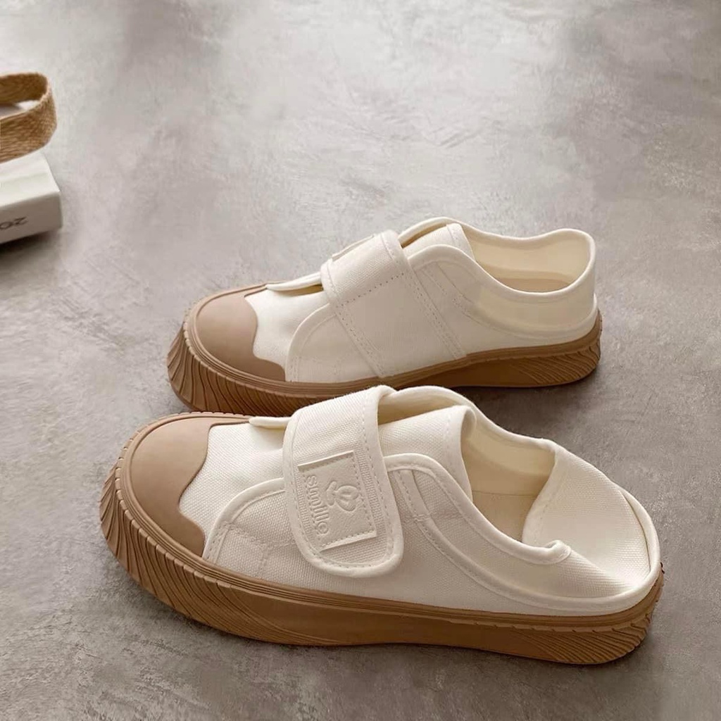 [SẴN - CÓ SIZE 40] Giày LƯỜI CANVAS quai dán siêu tiện lợi dành cho nữ