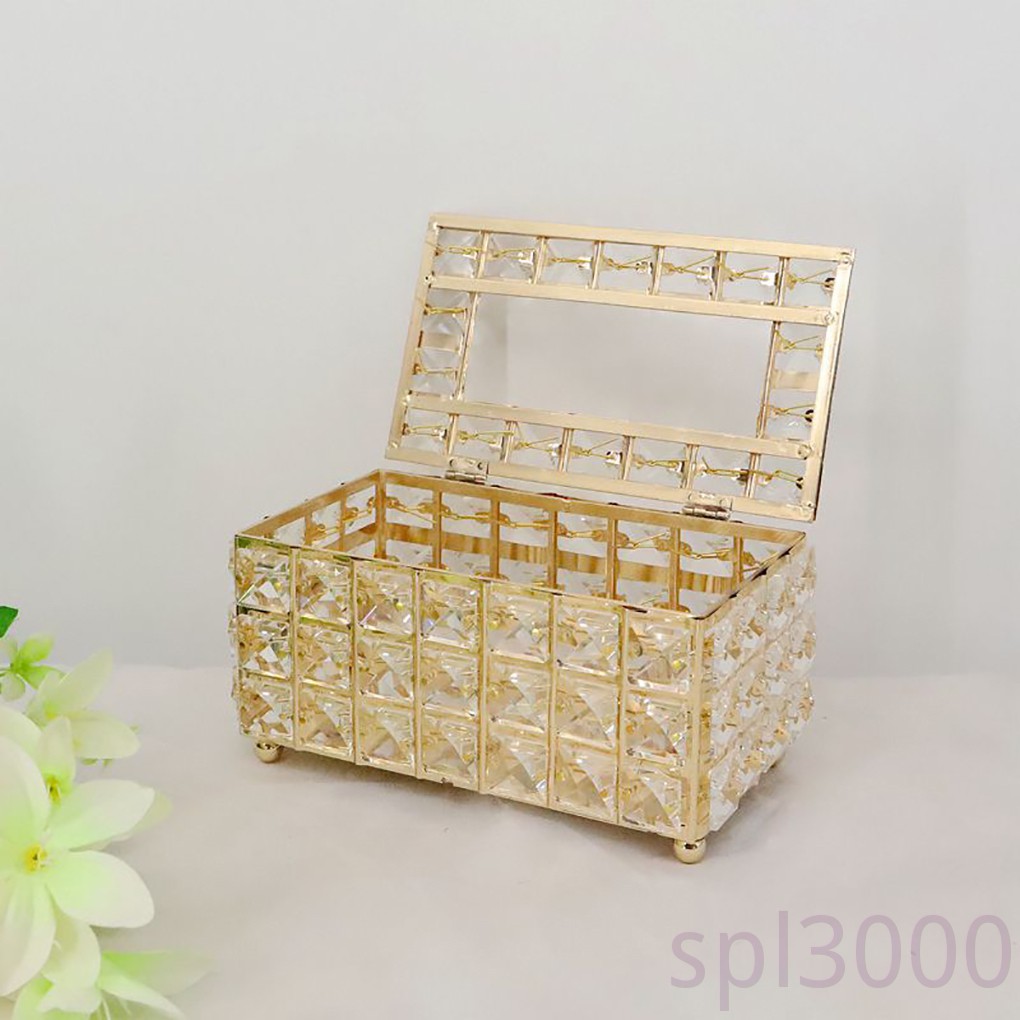 Hộp đựng khăn giấy để bàn bằng pha lê sang trọng độc đáo