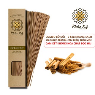 BÁN CHẠY 400 CÂY NHANG SẠCH COMBO 2 HỘP NHANG SẠCH QUẾ THẢO MỘC