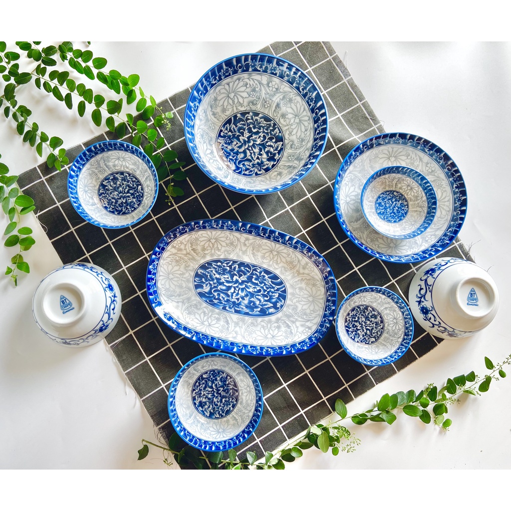 [Bán lẻ rẻ như bán buôn] Sỉ 2 chiếc đĩa cạn 7 (809) đường kính 18cm
