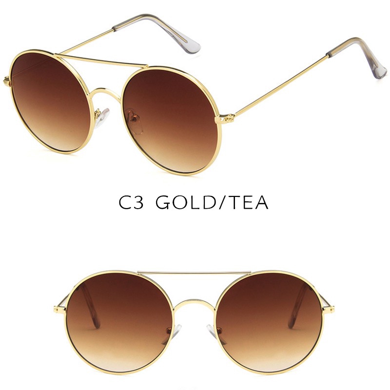 Kính mát thời trang UV400 tròng tròn phong cách Hàn Quốc sành điệu