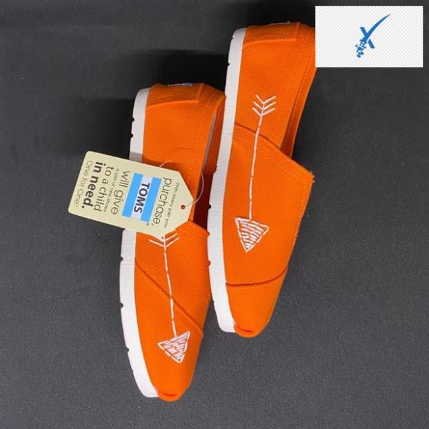 Giày toms Xương Cá CAM, ORANGE (Đế cao su đúc)