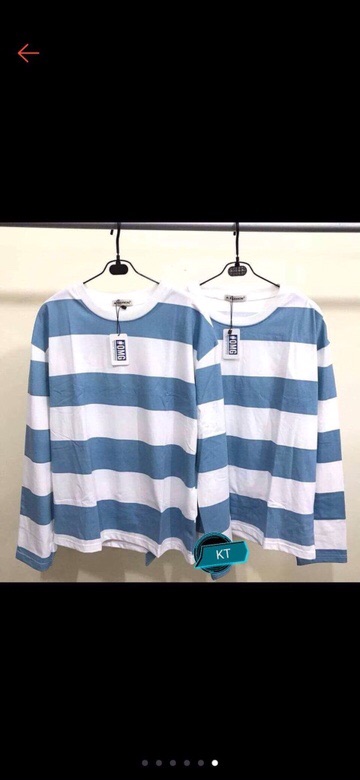 Sweater BTS V Jimin JHope phối trắng xanh