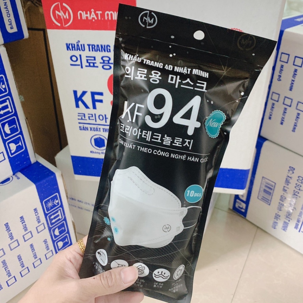Khẩu trang kf94 set 50 cái khẩu trang 4D cao cấp công nghệ hàn quốc chống bui mụn, giảm thiểu các bệnh hô hấp