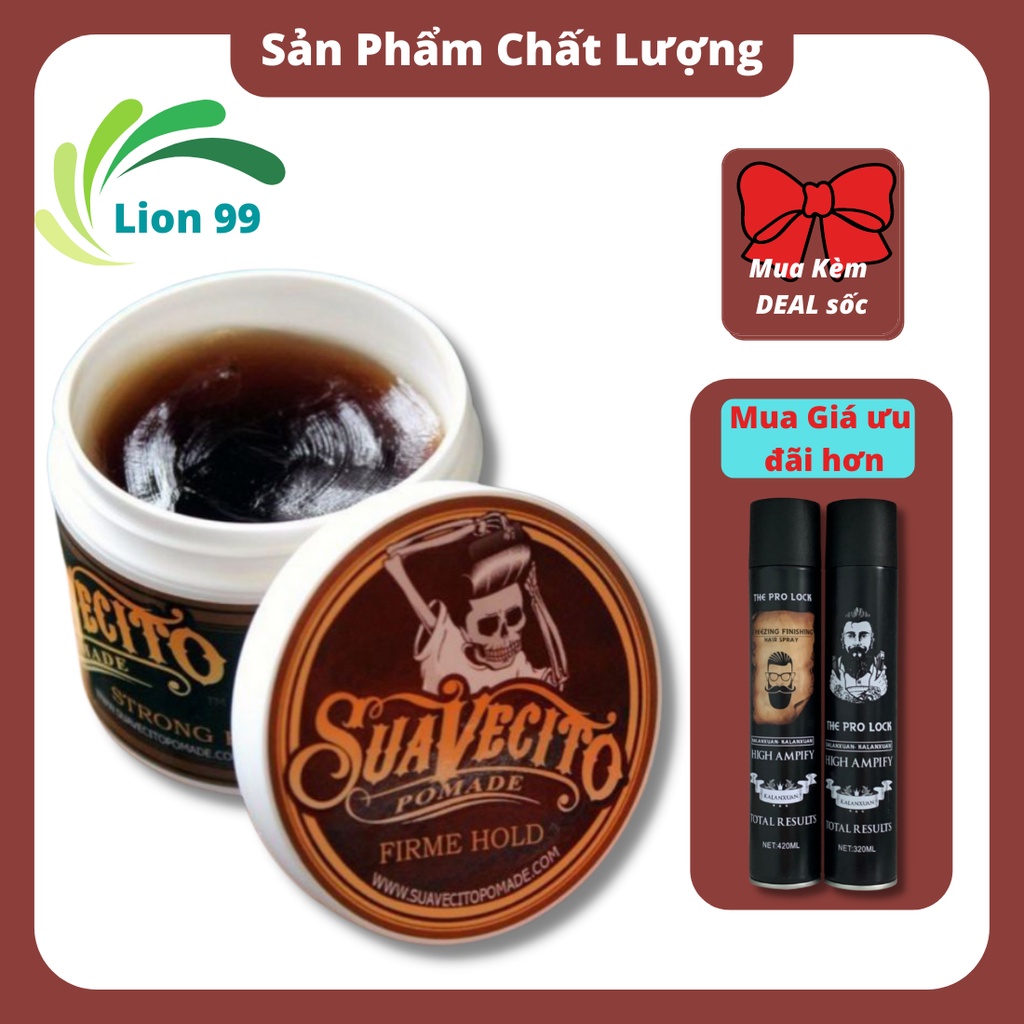 sáp vuốt tóc tạo kiểu tóc undercut bóng mượt Suavecito Firme Hold Pomade