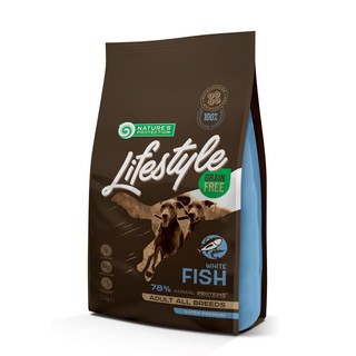 Thức ăn cho chó trưởng thành Nature’s Protection Lifestyle Grain Free White Fish, gói 1.5kg Giàu cá trắng Không ngũ cốc