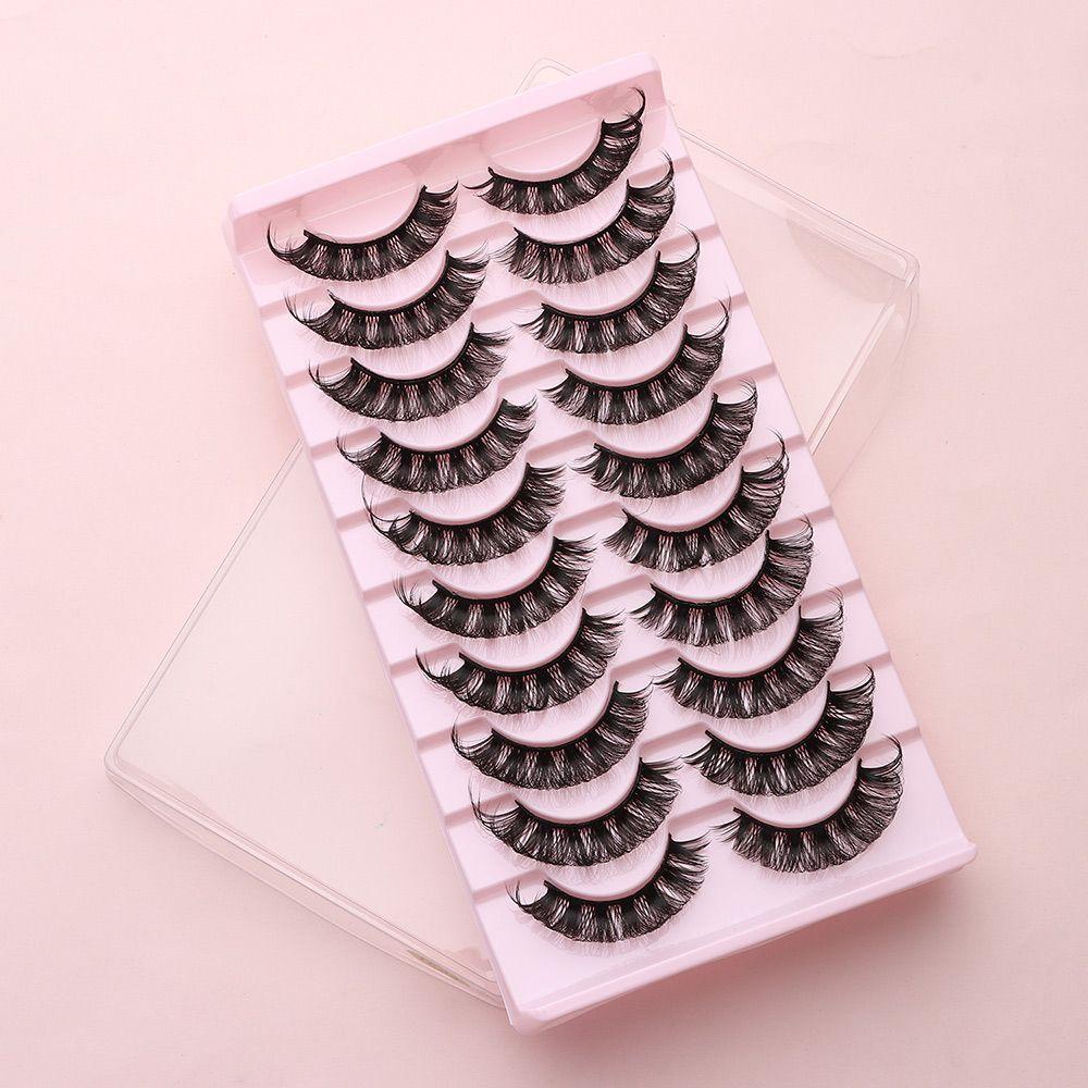 BORAG Set 10 Cặp Lông Mi Giả 10-23mm Tái Sử Dụng Tiện Lợi