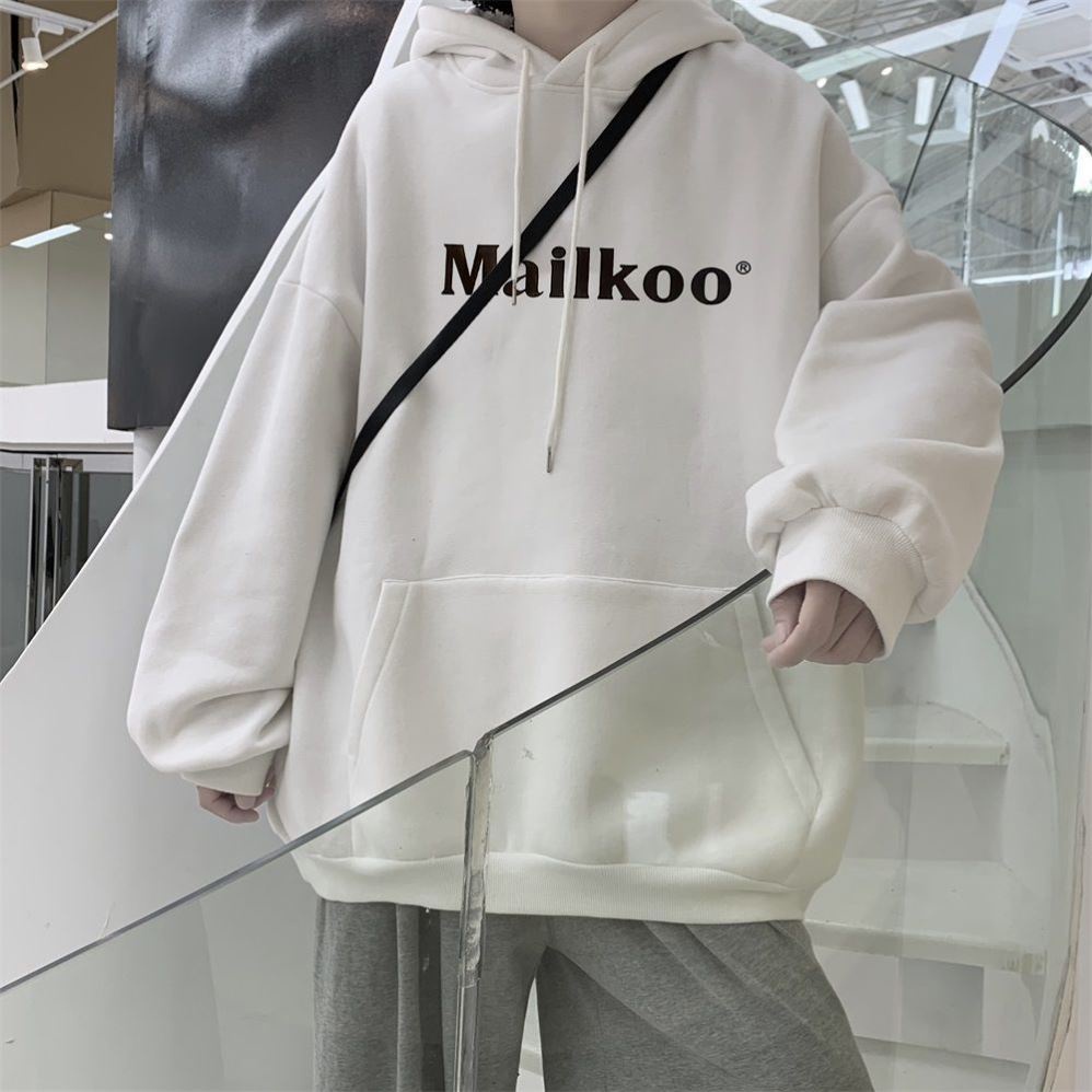 Áo khoác hoodie mũ trùm dài tay phong cách Hàn Quốc thời trang