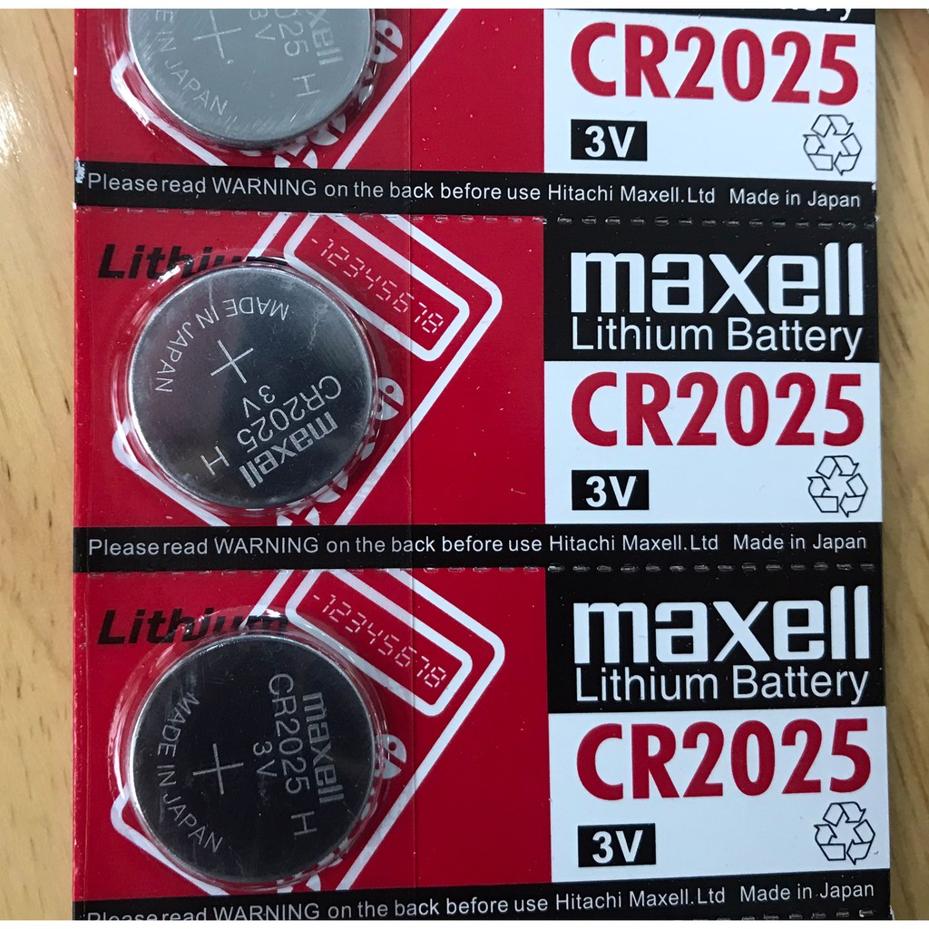 Vỉ 5 viên Pin Lithium Battery Cr2032 / Cr2016 / Cr2025 Maxell NHẬT BẢN