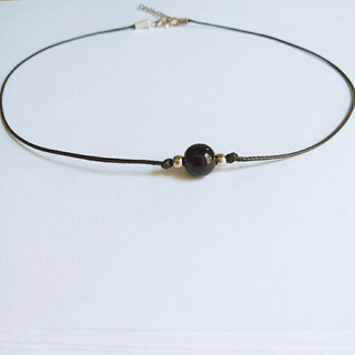 Vòng chocker cổ kèm mặt hạt bi và hạt đen