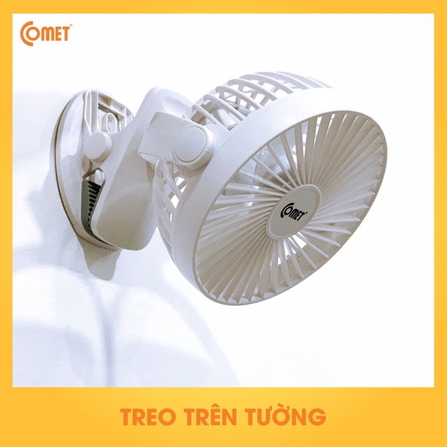 Quạt sạc COMET CRF0705 CHÍNH HÃNG [BH 12 tháng] (1 đổi 1) 2 màu Trắng/Xanh