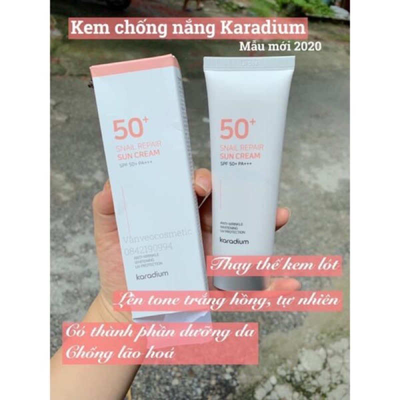 Kem Chống Nắng Snail Repair Suncream Karadium