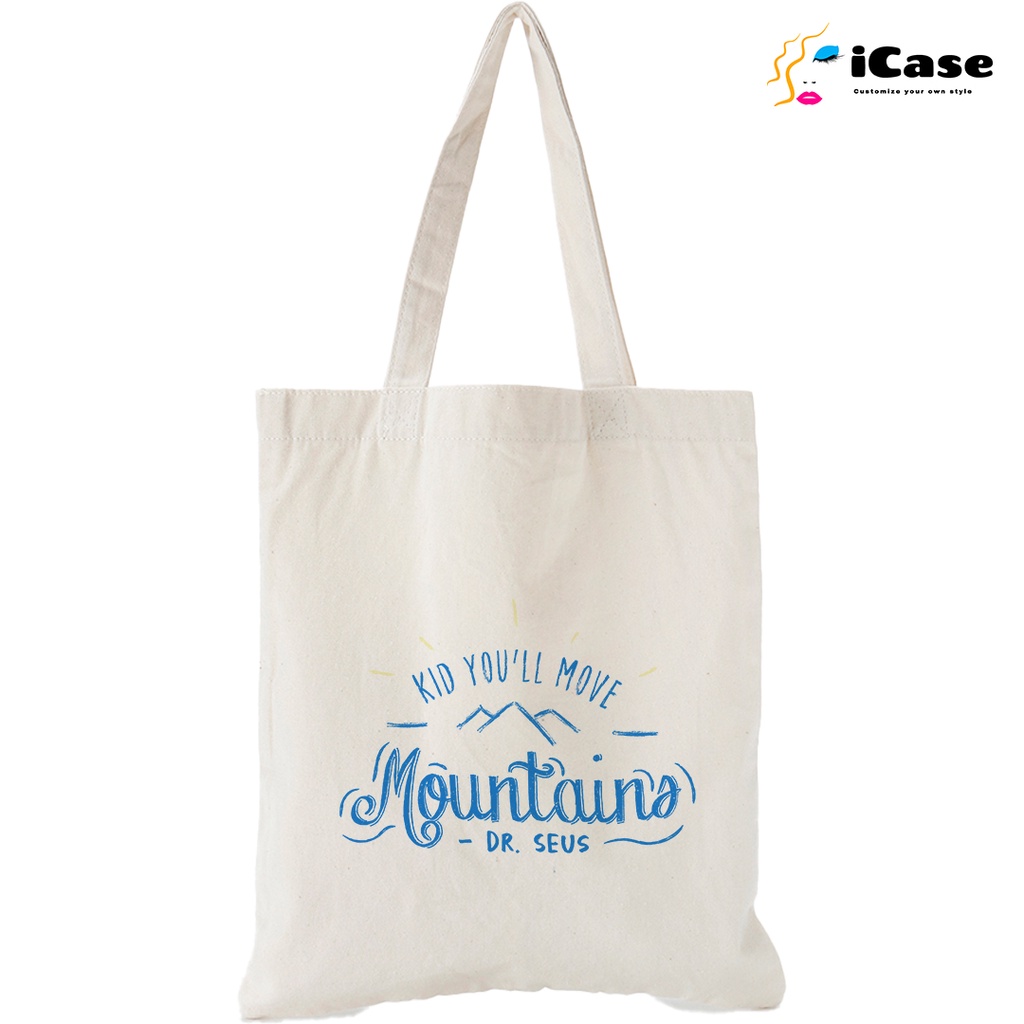 Túi vải Canvas iCase bộ sưu tập Typography - nhiều kích thước