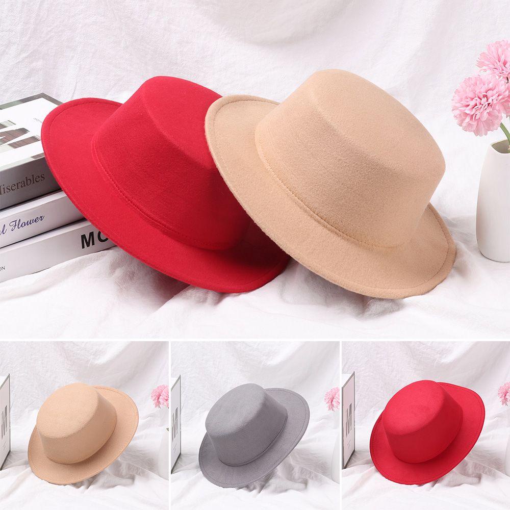 Mũ Fedora Vải Len Thời Trang Biểu Diễn Sân Khấu Phong Cách Cao Bồi Cổ Điển