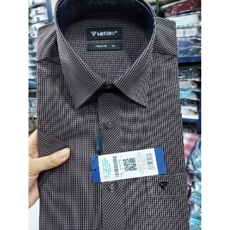 Áo việt tiến ngắn tay . Phom Regular  Còn size S37.38