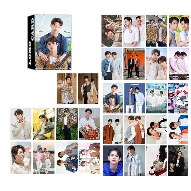 Hộp 30 lomo card BrightWin, Offgun, BounPrem, MileApo, BibleBuild, TayNew, YinWar, EarthMix,OhmNannon, MewGulf