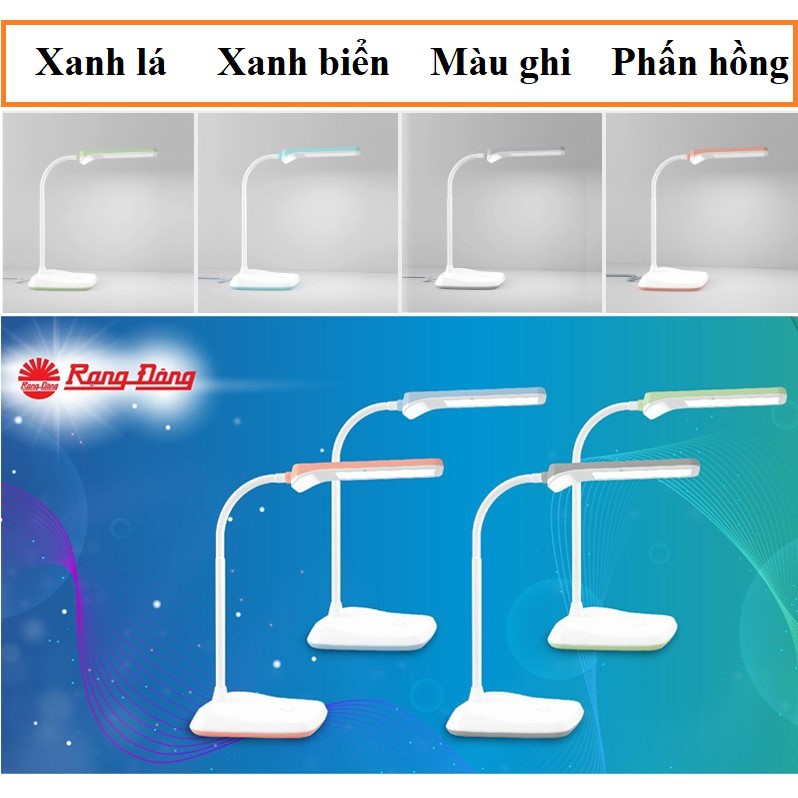 Đèn bàn cảm ứng 6W LED Rạng Đông RL-36.LED 4 nhiệt độ màu, 3 mức sáng