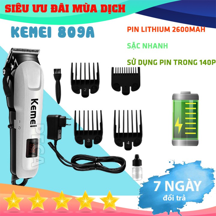 Tông đơ, tăng đơ cắt tóc người lớn Tông Đơ Cắt Tóc Không Dây - Có Dây chuyên nghiệp KEMEI KM- 809A