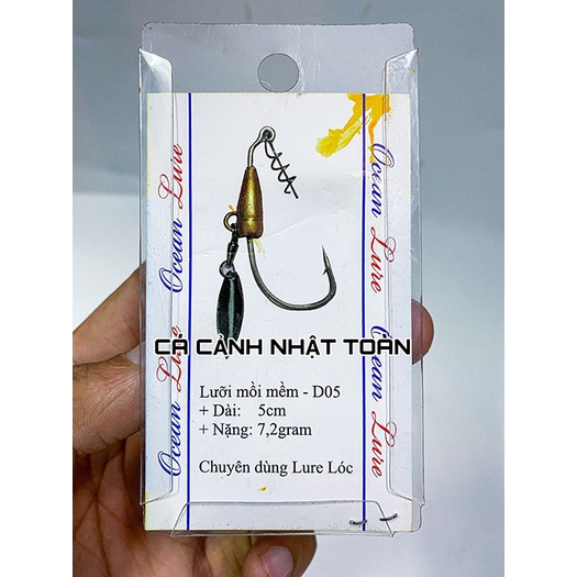 LƯỠI CÂU CÁ MÓC MỒI GIẢ, NHÁI THẬT, CÁ MỀM D-OCEAN LURE