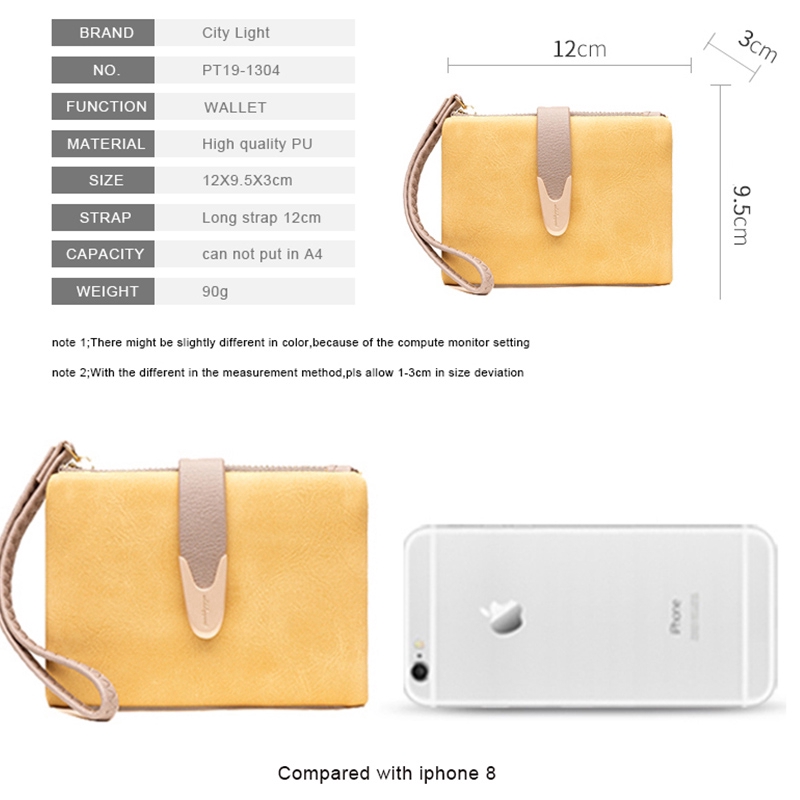 Ví Ngắn Bằng Da PU Xinh Xắn Hợp Thời Trang Cho Nữ