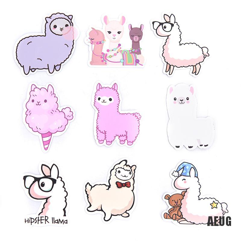 Bộ 50 Sticker Hình Lạc Đà Alpaca Dễ Thương Dùng Trang Trí Laptop Ván Trượt