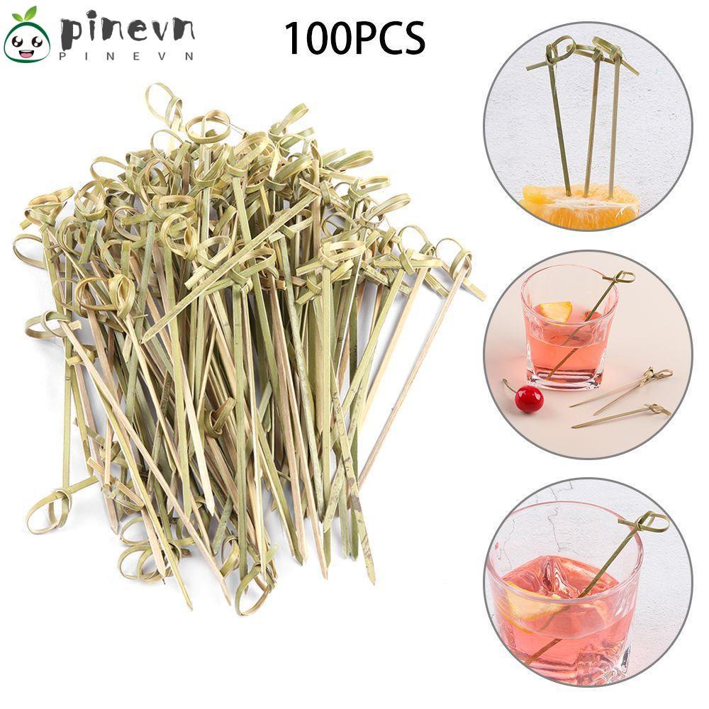 Set 100 Xiên Tre Ăn Trái Cây / Đồ Uống Dùng Một Lần Trang Trí Đa Ứng Dụng