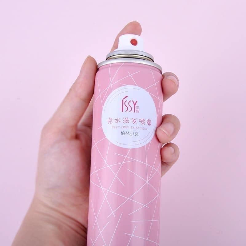 Dầu gội đầu khô dạng xịt giúp tóc khống bết dính mượt mà chống mồ hôi dầu hàng nội địa trung Issy 150ml
